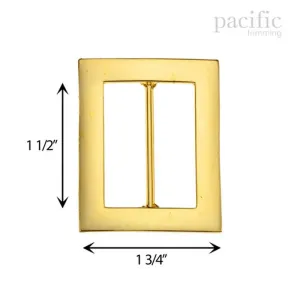 1 1/2" Metal Rectangle Buckle : 160267 (4 colors)