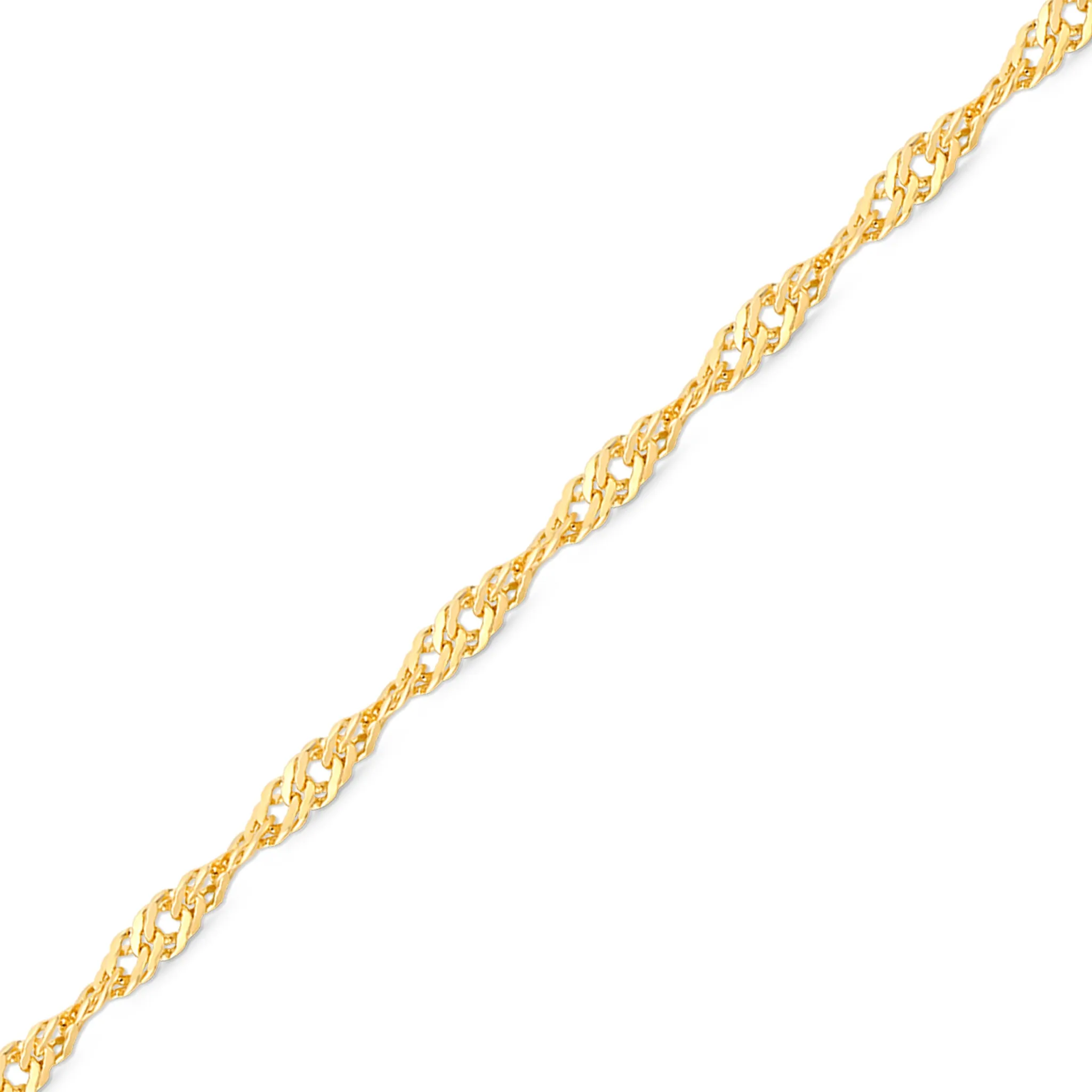 1.2 mm Singapore 14K Solid Gold Permanent Jewelry Chain - By the Inch / PMJ0008