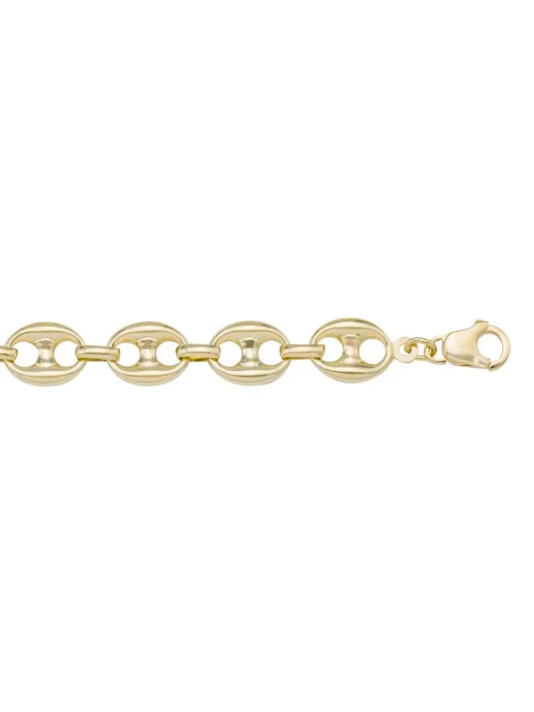 14K GOLD PUFFED MARINER LINK CHAIN