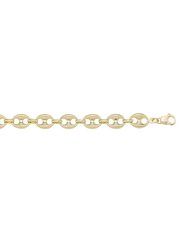 14K GOLD PUFFED MARINER LINK CHAIN