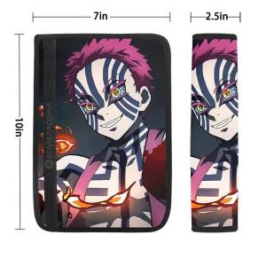 Akaza Seat Belt Covers Custom Demon Slayer Anime Car Accessoriess