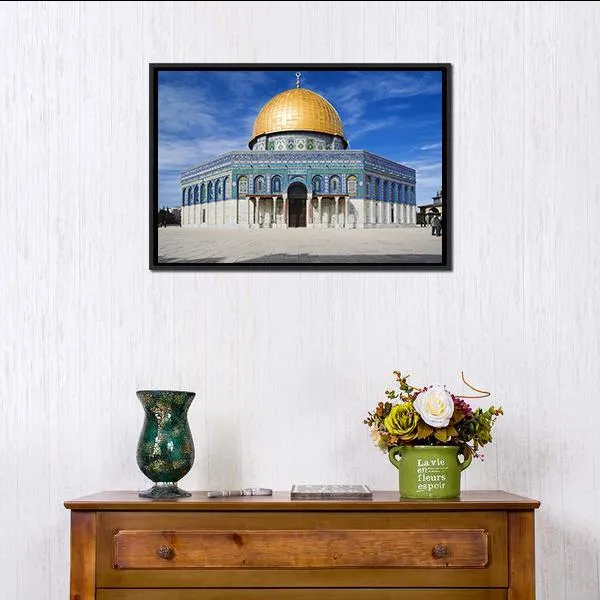 Al Aqsa Mosque In Jerusalem Under Clear Sky Canvas Wall Art