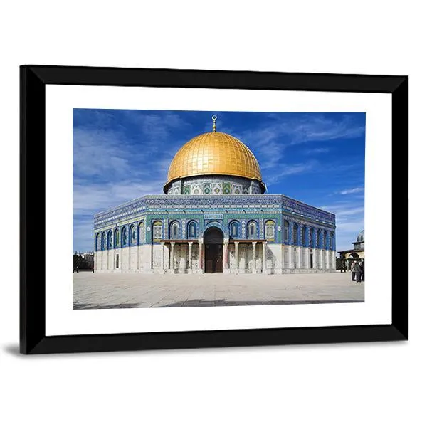 Al Aqsa Mosque In Jerusalem Under Clear Sky Canvas Wall Art