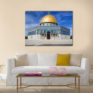 Al Aqsa Mosque In Jerusalem Under Clear Sky Canvas Wall Art