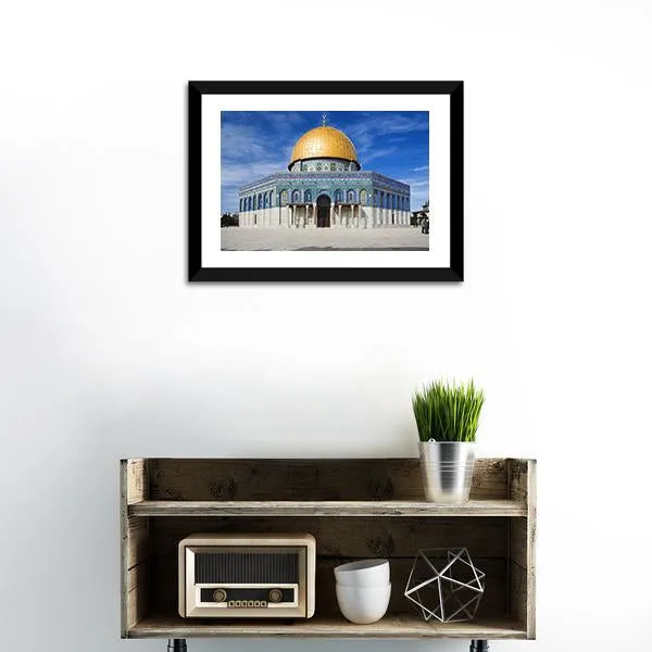 Al Aqsa Mosque In Jerusalem Under Clear Sky Canvas Wall Art