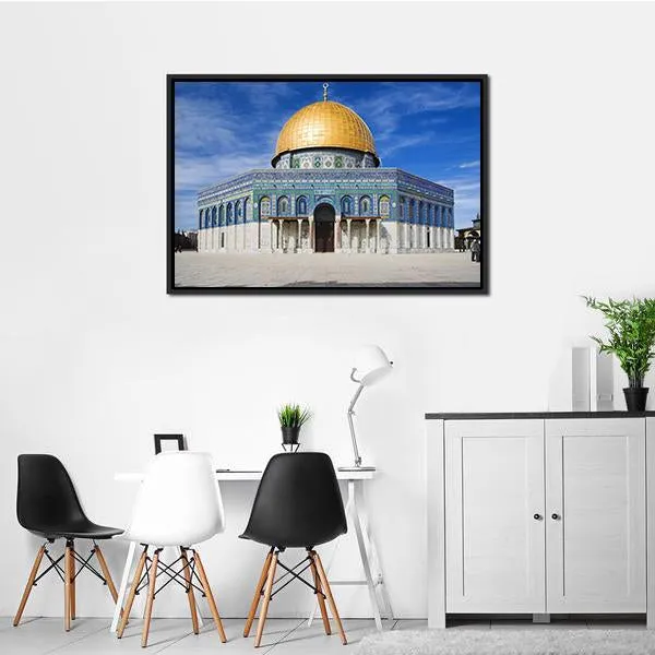 Al Aqsa Mosque In Jerusalem Under Clear Sky Canvas Wall Art