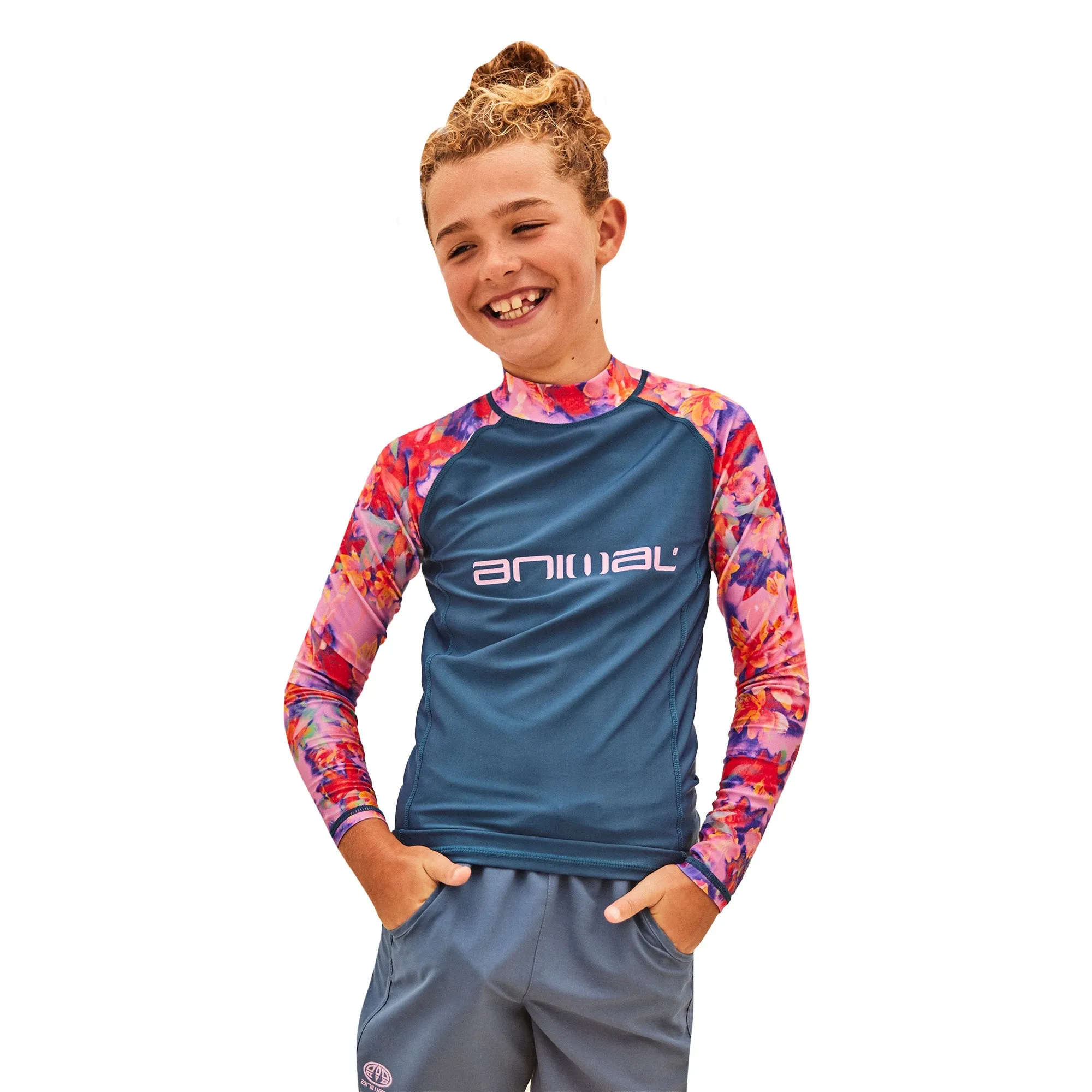 Animal Childrens/Kids Carly Printed Recycled Rash Guard