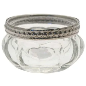 Apac Metal Trim Glass Tealight Holder