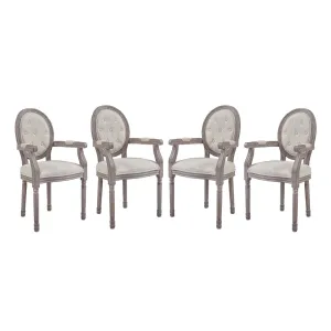 Arise Dining Armchair Upholstered Fabric Set of 4