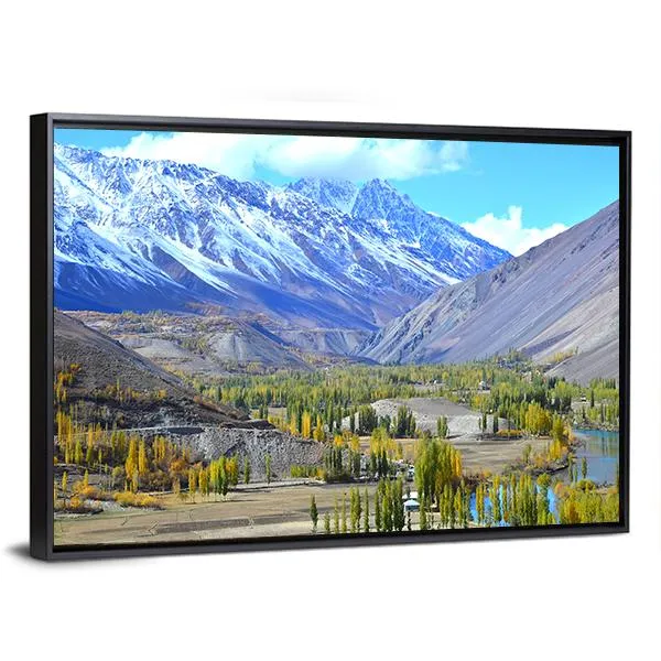 Autumn Lake  Pakistan Canvas Wall Art