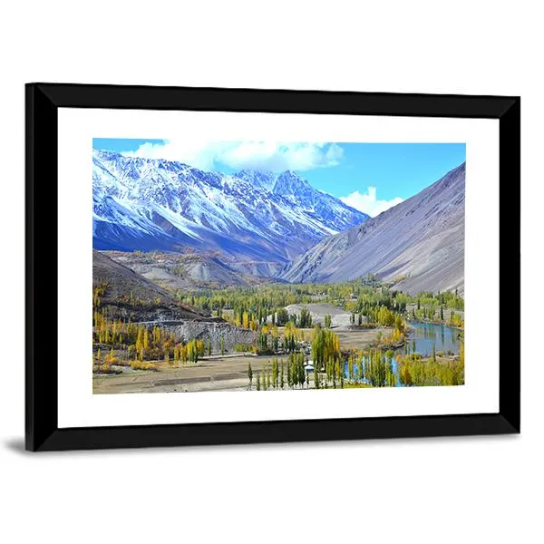 Autumn Lake  Pakistan Canvas Wall Art