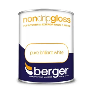 Berger Non Drip Gloss 750ml - Pure Brilliant White