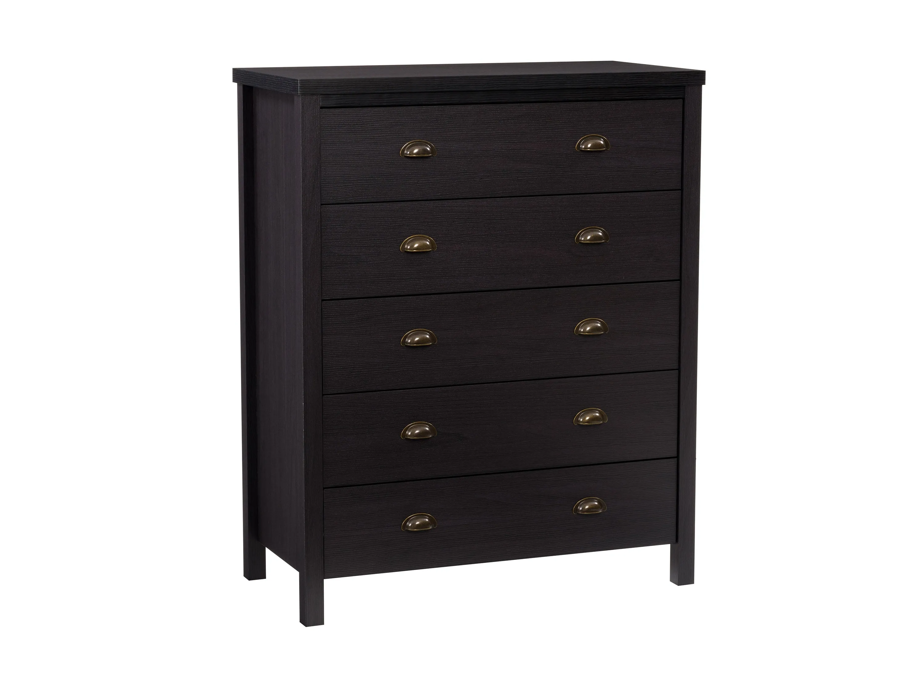 Black 5 Drawer Dresser