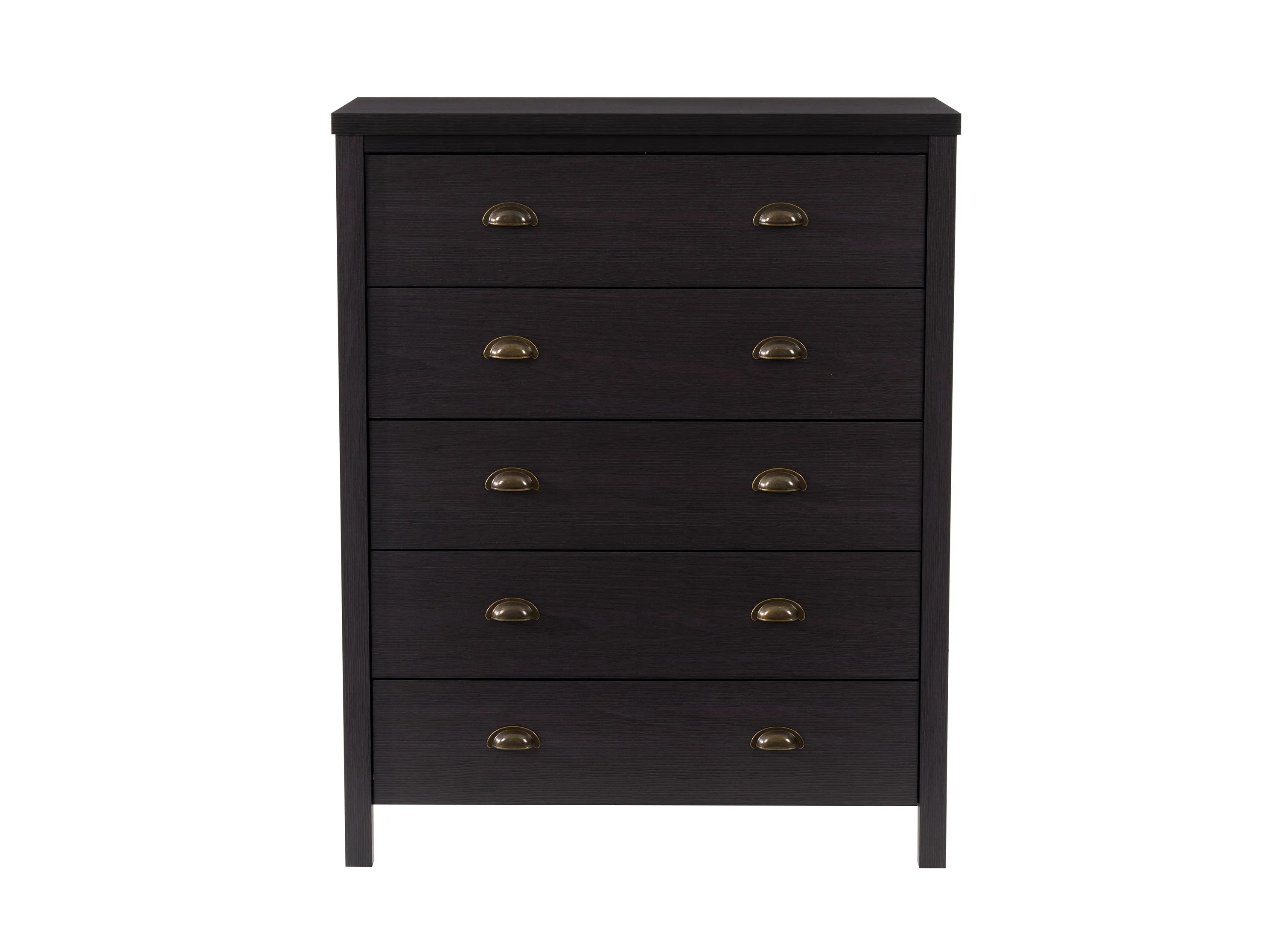 Black 5 Drawer Dresser