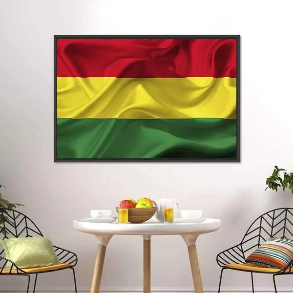 Bolivia Waving Flag Canvas Wall Art