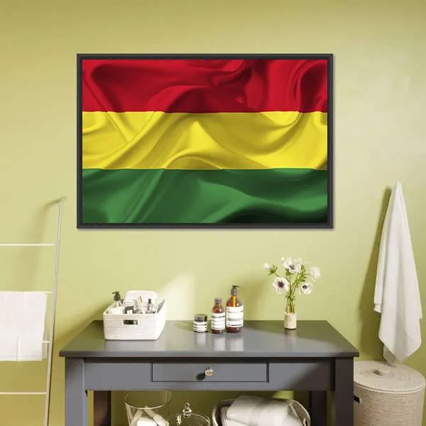 Bolivia Waving Flag Canvas Wall Art