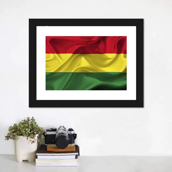 Bolivia Waving Flag Canvas Wall Art