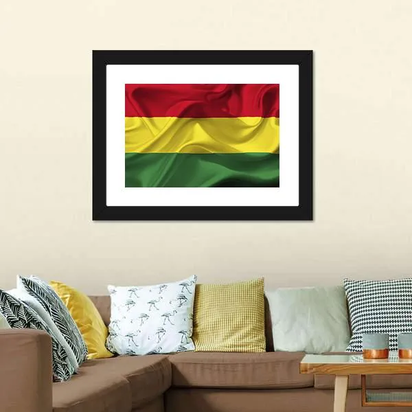 Bolivia Waving Flag Canvas Wall Art