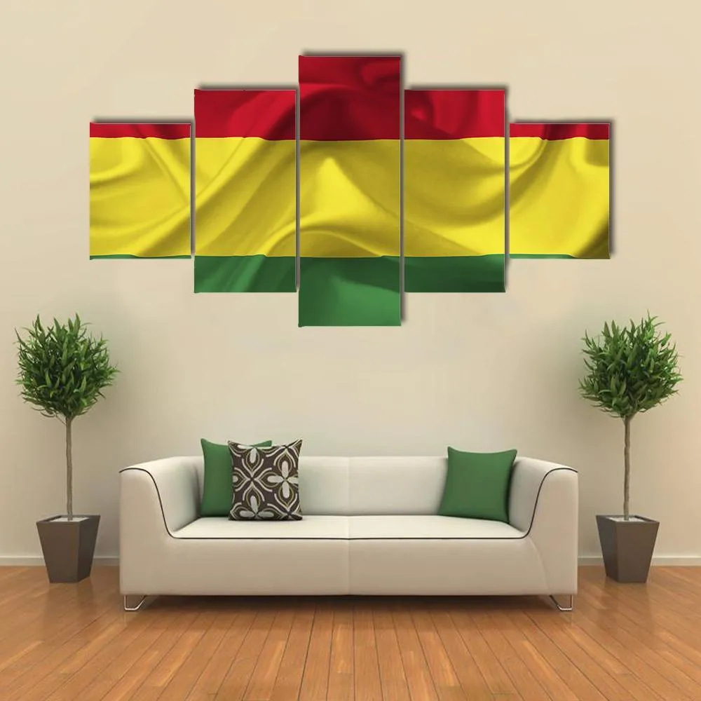 Bolivia Waving Flag Canvas Wall Art