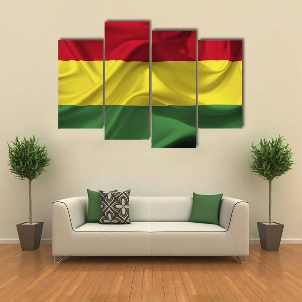 Bolivia Waving Flag Canvas Wall Art