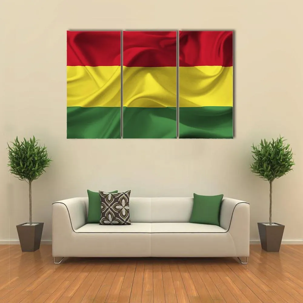 Bolivia Waving Flag Canvas Wall Art