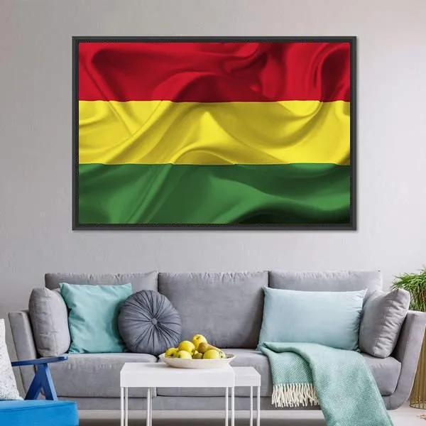 Bolivia Waving Flag Canvas Wall Art