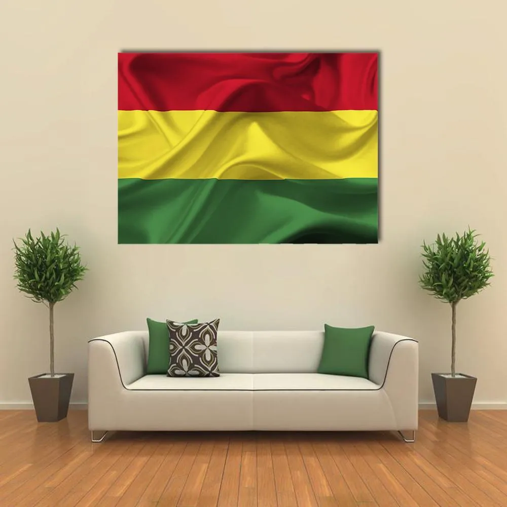 Bolivia Waving Flag Canvas Wall Art