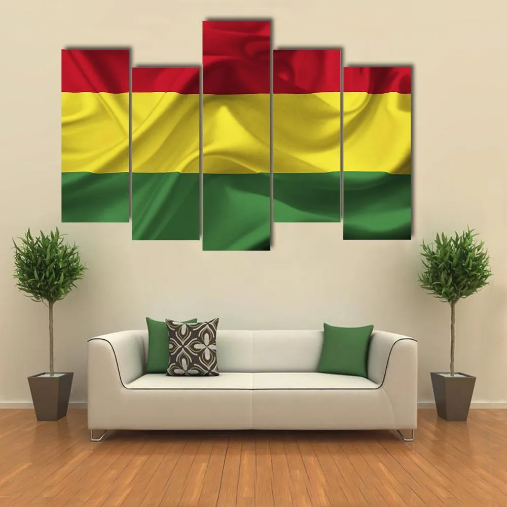 Bolivia Waving Flag Canvas Wall Art