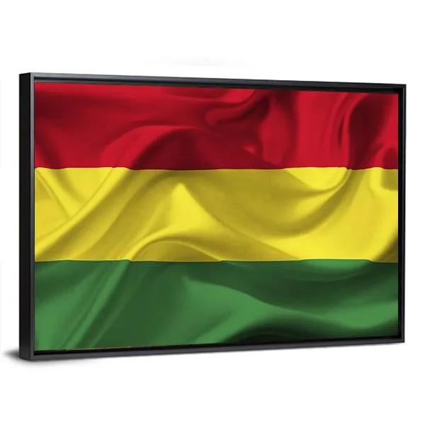 Bolivia Waving Flag Canvas Wall Art