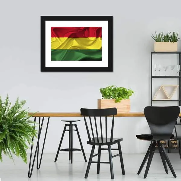 Bolivia Waving Flag Canvas Wall Art