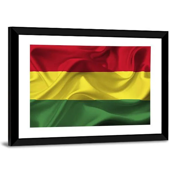 Bolivia Waving Flag Canvas Wall Art