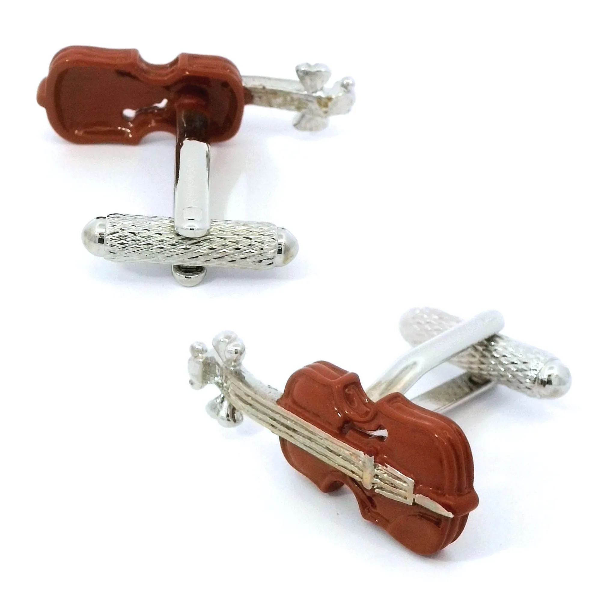 Brown Violin Cufflinks