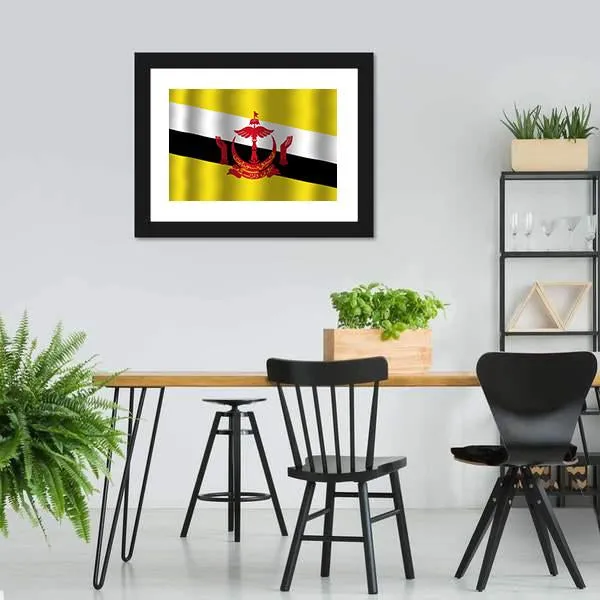 Brunei Flag Canvas Wall Art