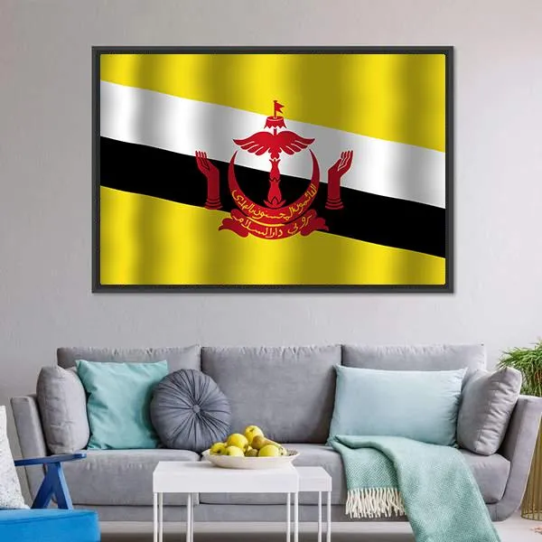 Brunei Flag Canvas Wall Art