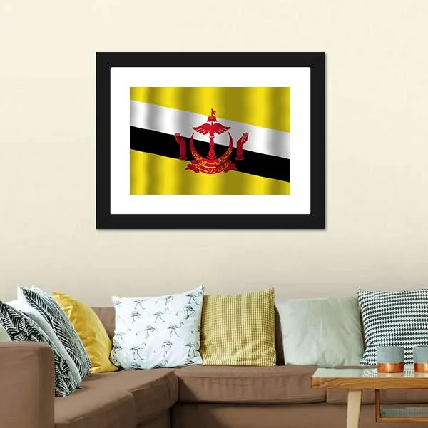 Brunei Flag Canvas Wall Art