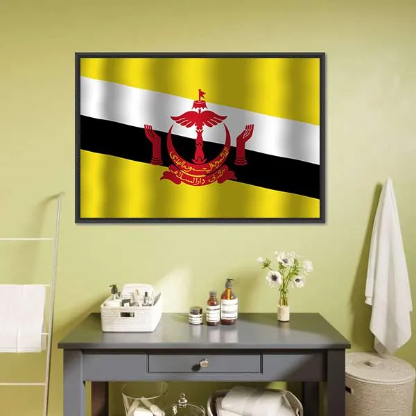 Brunei Flag Canvas Wall Art