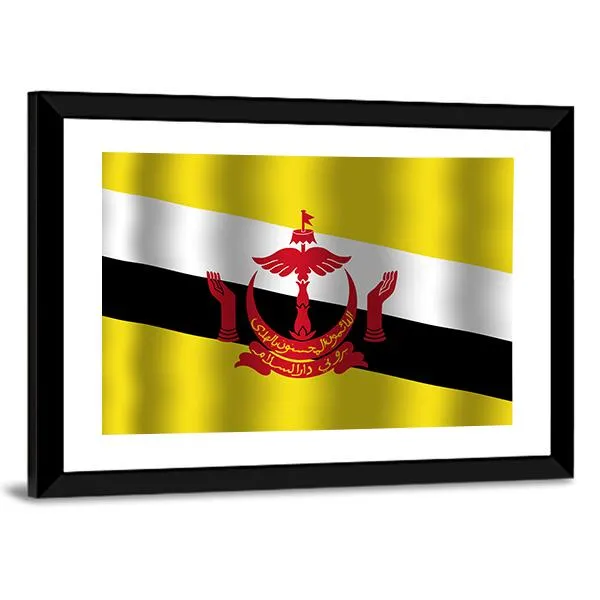 Brunei Flag Canvas Wall Art