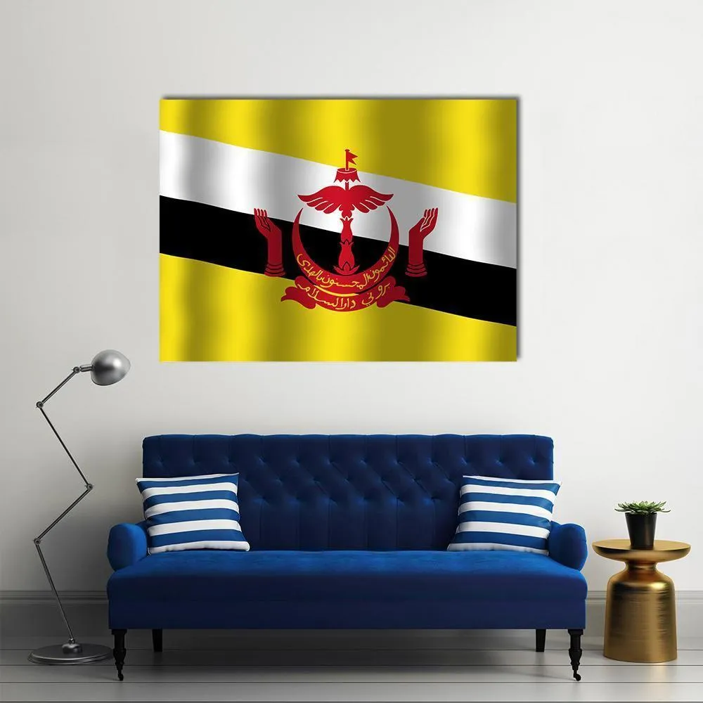 Brunei Flag Canvas Wall Art