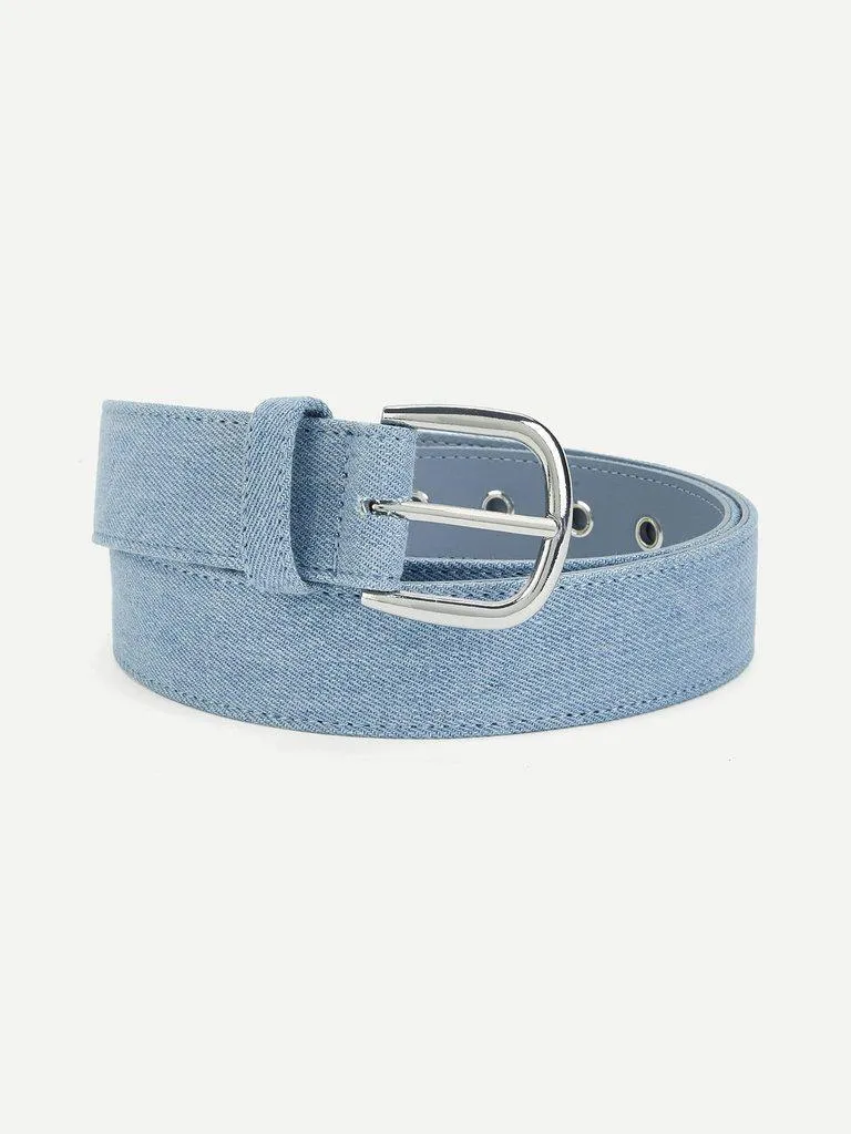 Buckle Design Denim Belt