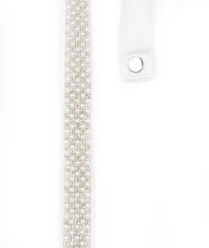 By Debra Girls Ivory Mini Pearl Satin Belt