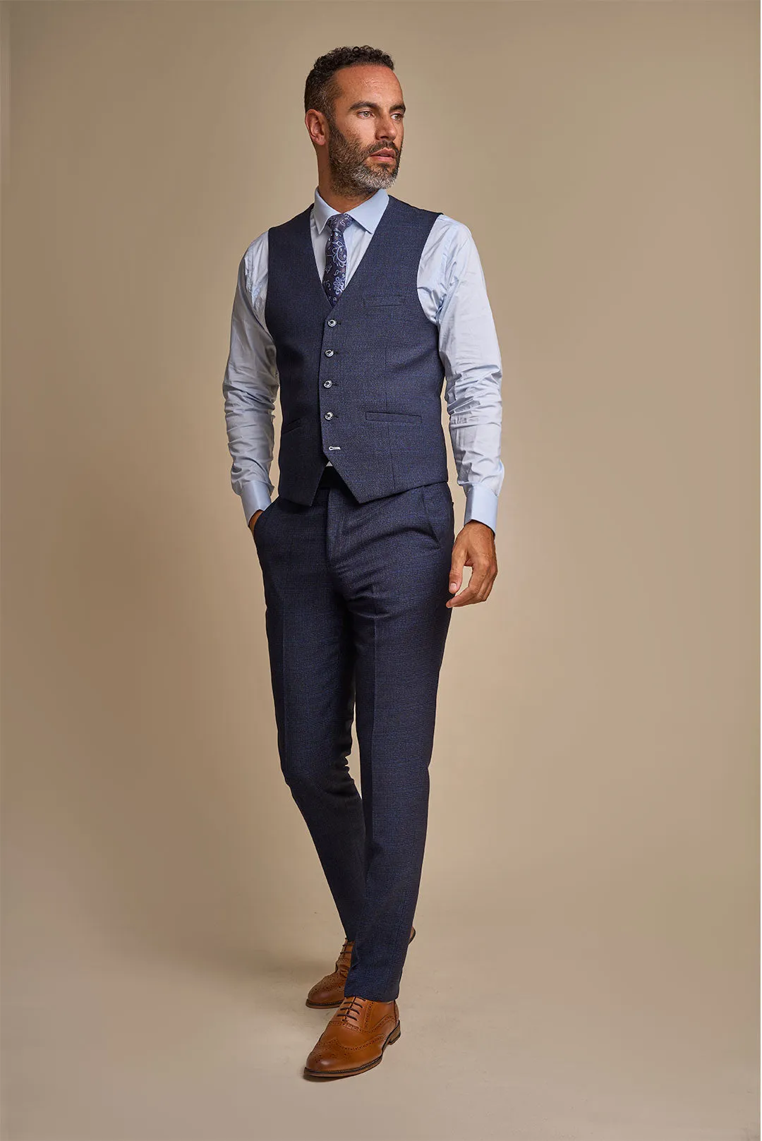 Caridi Navy Waistcoat