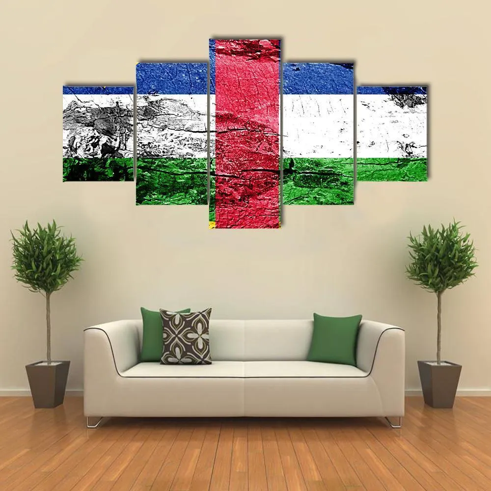 Central African Republic Flag Canvas Wall Art