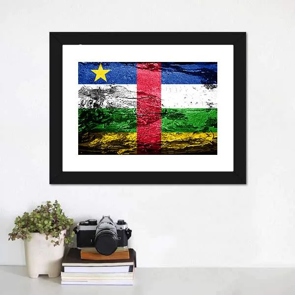 Central African Republic Flag Canvas Wall Art