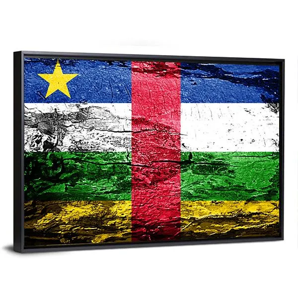 Central African Republic Flag Canvas Wall Art