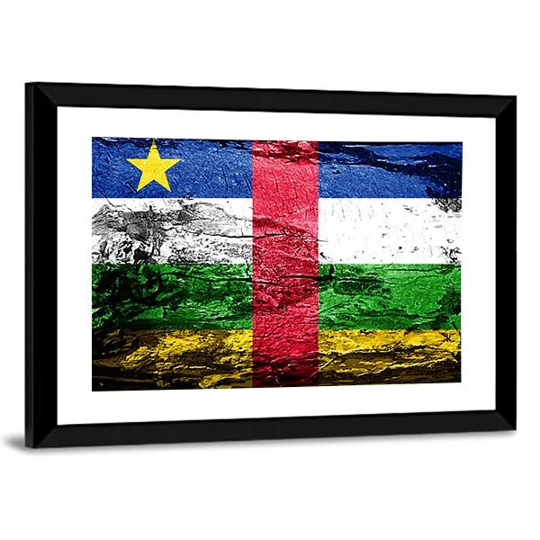 Central African Republic Flag Canvas Wall Art