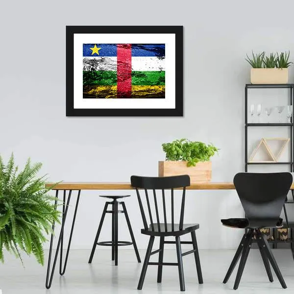 Central African Republic Flag Canvas Wall Art