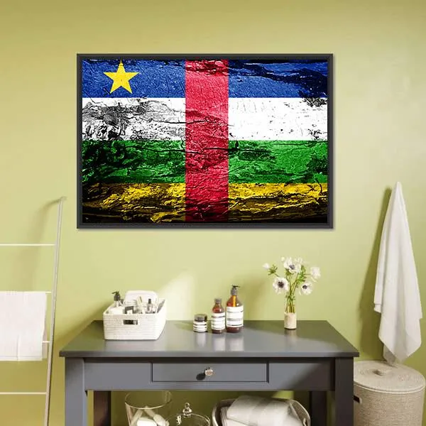 Central African Republic Flag Canvas Wall Art