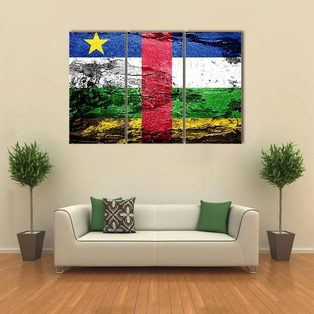 Central African Republic Flag Canvas Wall Art