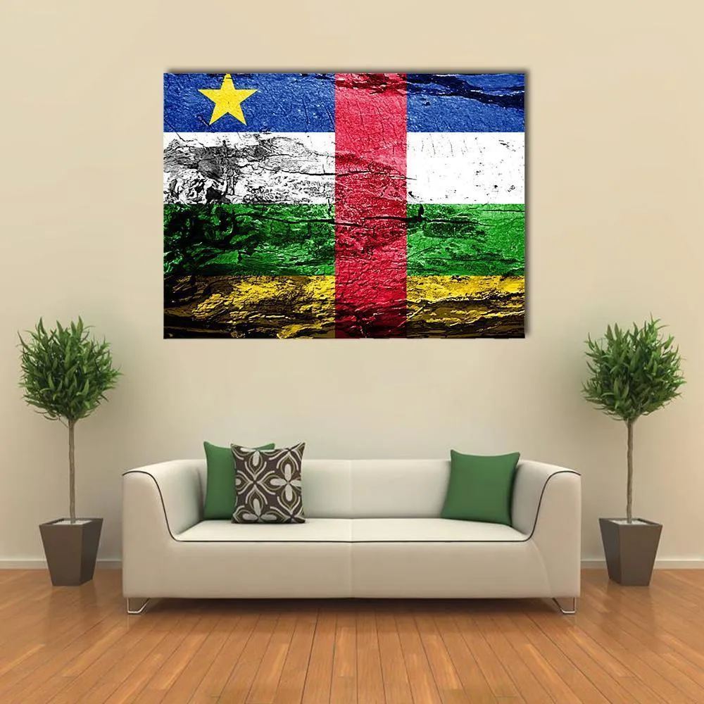 Central African Republic Flag Canvas Wall Art