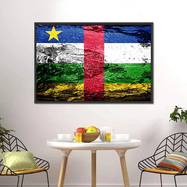 Central African Republic Flag Canvas Wall Art